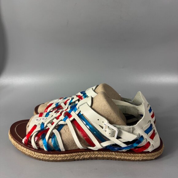 Tory Burch Huarache Multicolor Espadrille (Red, White, and Blue) - Picture 7 of 13
